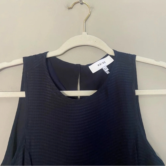 New! Reiss Mia trapeze Dress Navy Blue nwot 13906 - Picture 10 of 13